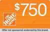 Get $750 Towards Home Depot!